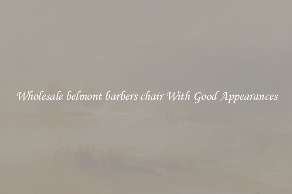 Wholesale belmont barbers chair With Good Appearances