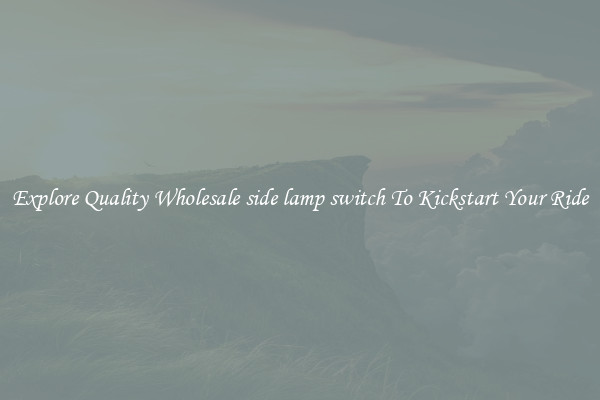 Explore Quality Wholesale side lamp switch To Kickstart Your Ride