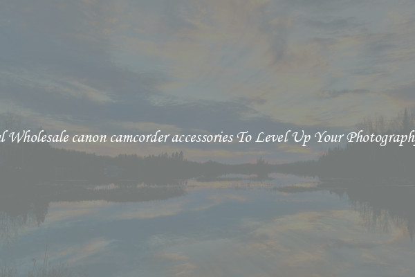 Useful Wholesale canon camcorder accessories To Level Up Your Photography Skill