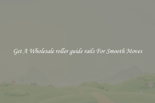 Get A Wholesale roller guide rails For Smooth Moves