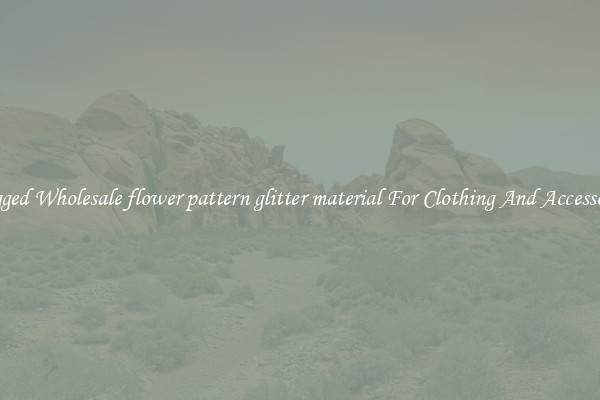 Rugged Wholesale flower pattern glitter material For Clothing And Accessories