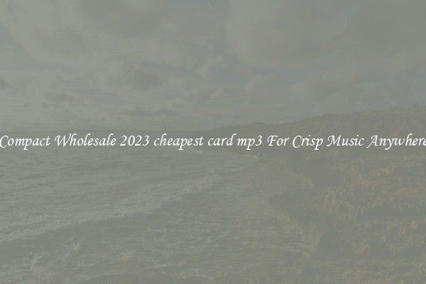 Compact Wholesale 2023 cheapest card mp3 For Crisp Music Anywhere