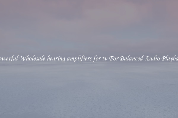 Powerful Wholesale hearing amplifiers for tv For Balanced Audio Playback