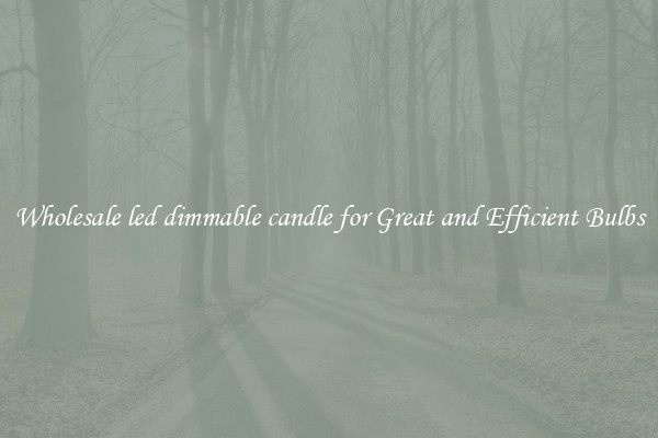 Wholesale led dimmable candle for Great and Efficient Bulbs